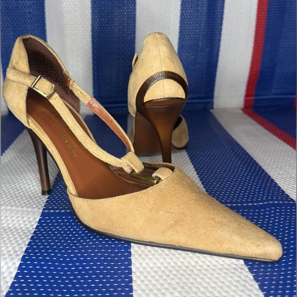 ✨🎉RARE VINTAGE- Buongiorno Shoes 2309-02#2 11-11 Size 7 - 37 Brown Suede Leather - Picture 1 of 16